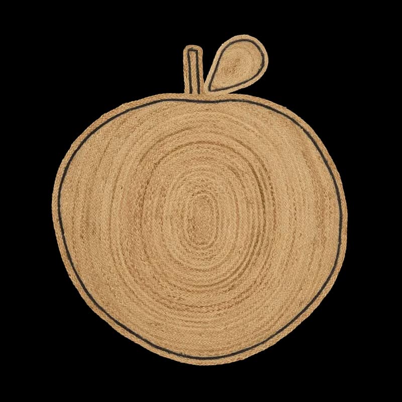 Handwoven Apple Bliss Kids Natural Jute Rug