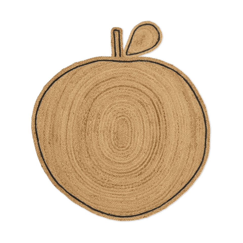 Handwoven Apple Bliss Kids Natural Jute Rug