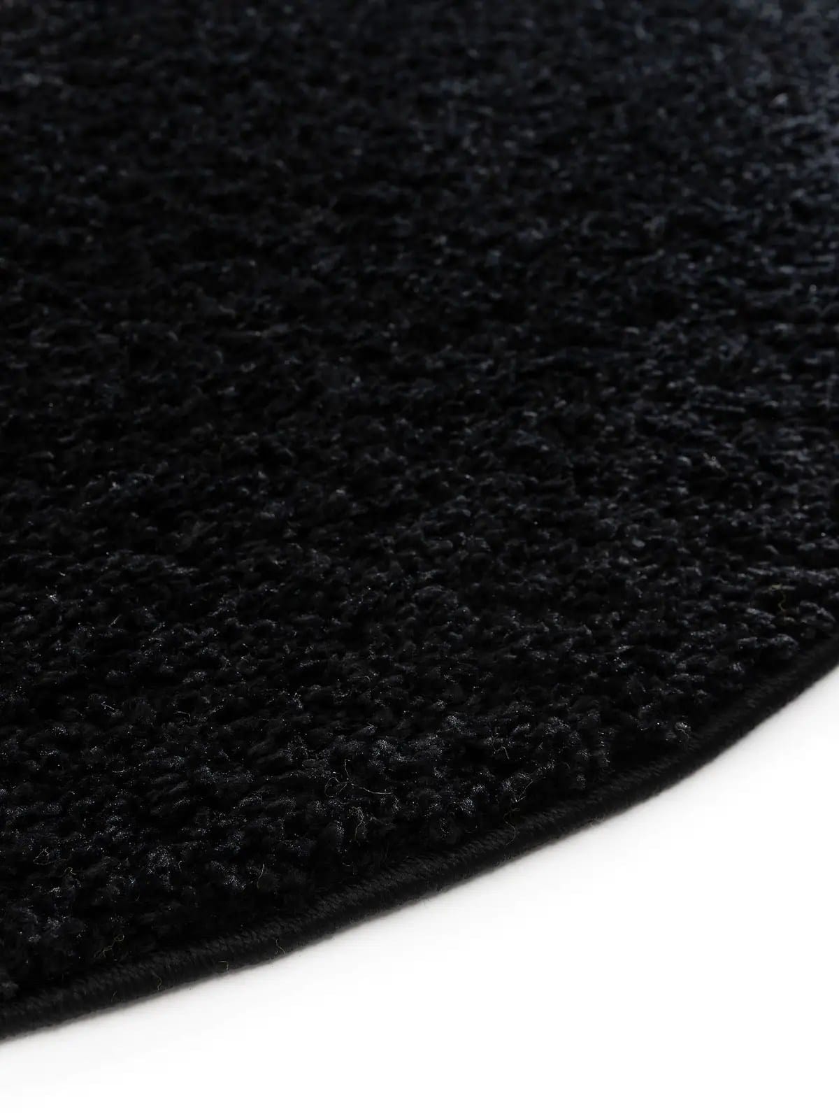 Black Mystic Round Shag Rug