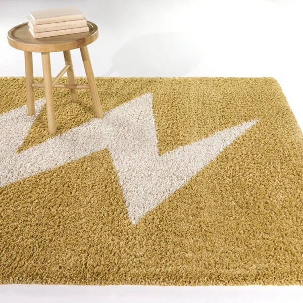 Blazing Thunder Handmade Tufted Kids Rug For Playroom