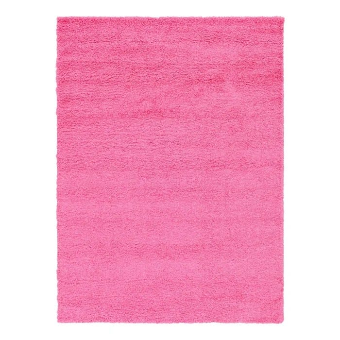Cotton Candy Pink Shag Solid Rug