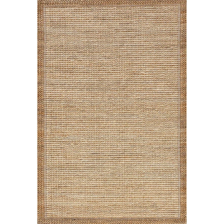 Borderline Handmade Natural Jute Rugs For Living Room