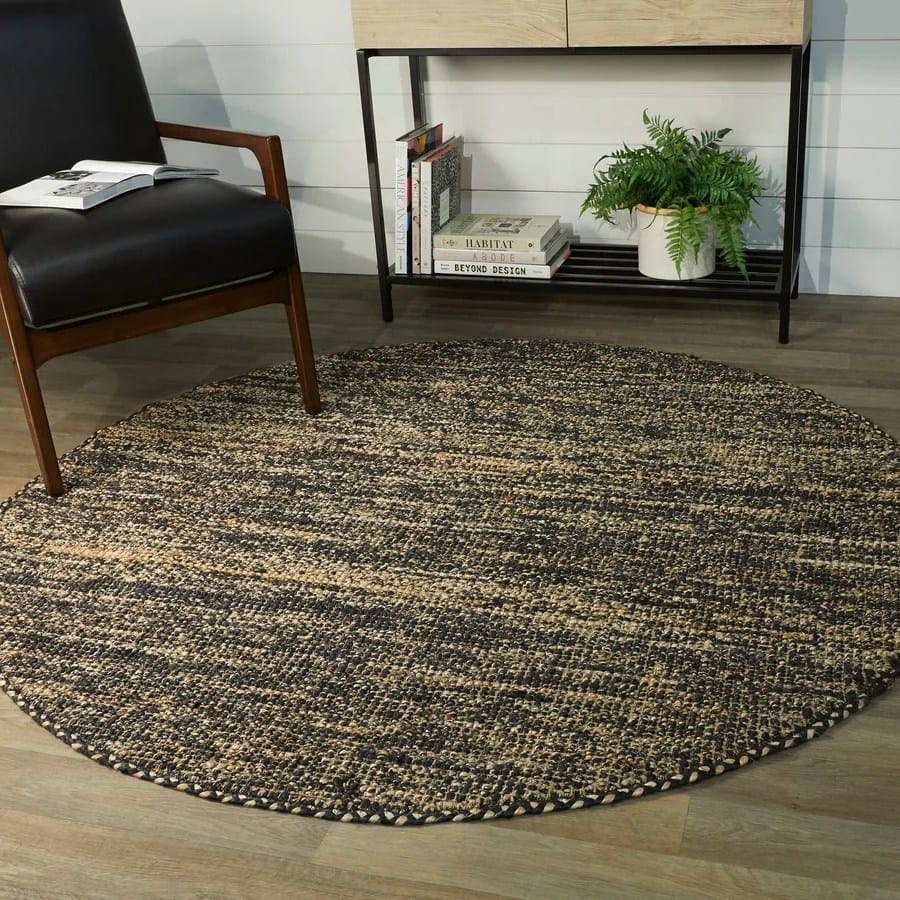 BlackRoot Jute Round Rug for Living Room