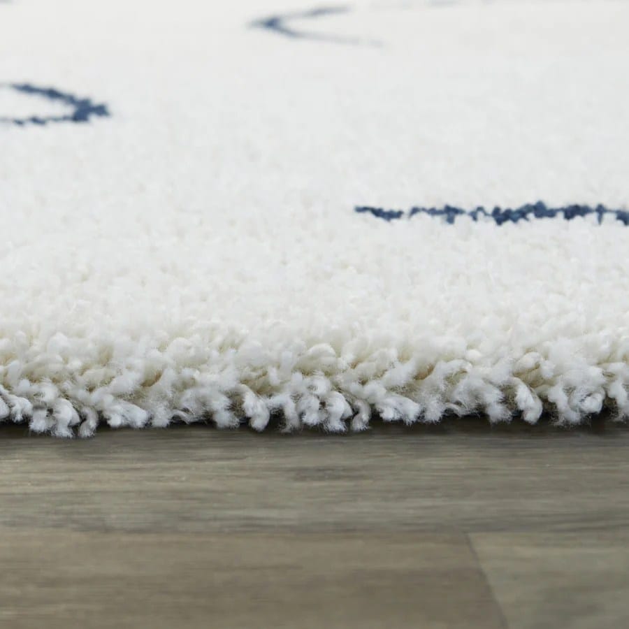 Albert White Shag Area Rug
