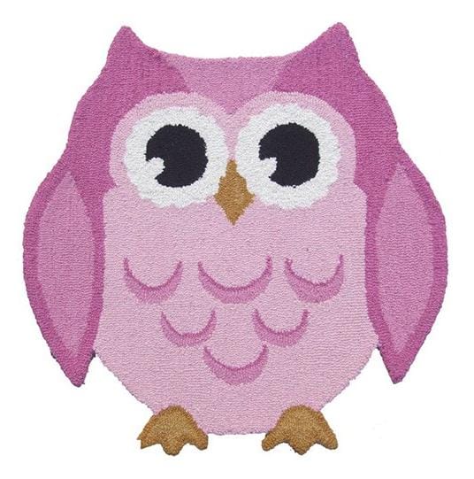 Whimsy Owl Kids Handmade Rug For Playroom