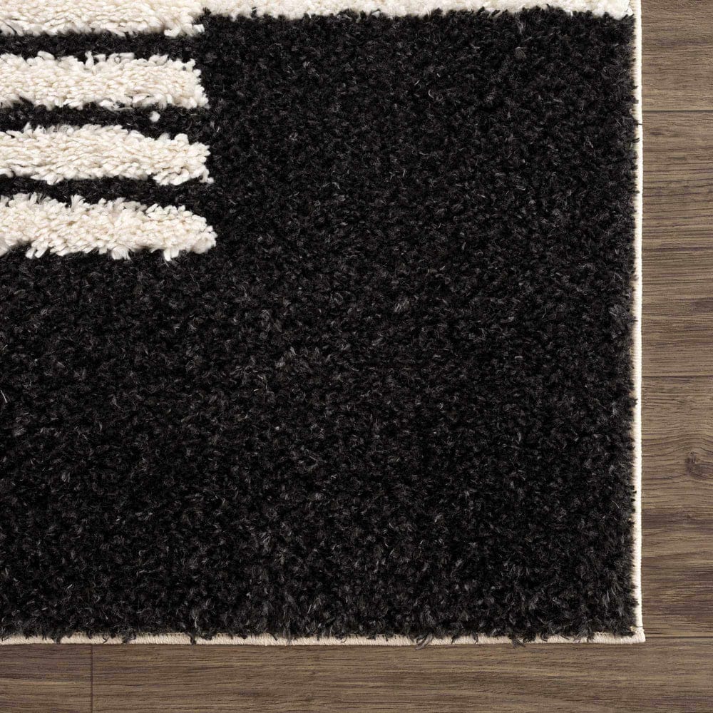 Abstract Stripes Handmade Shag Rug
