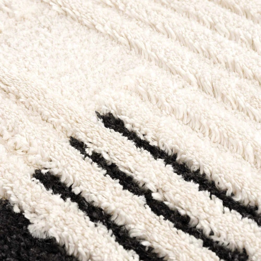Abstract Stripes Handmade Shag Rug