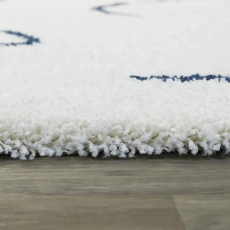 Albert White Shag Area Rug