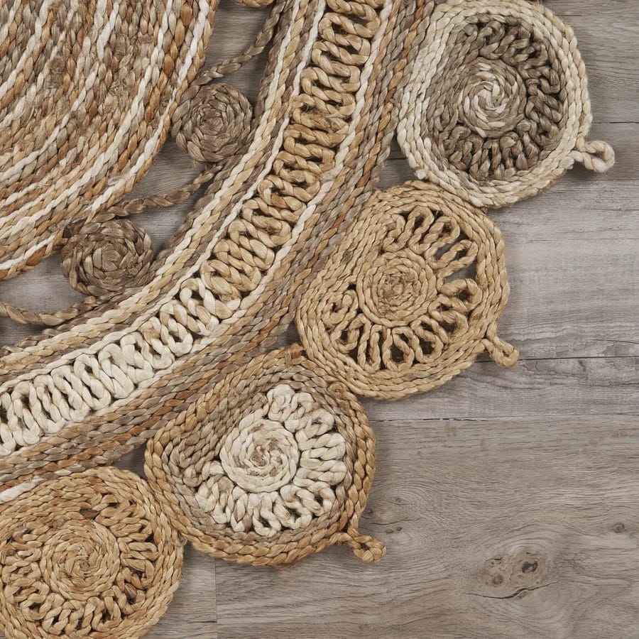 Boho Dazzle Handwoven Natural Jute Rug