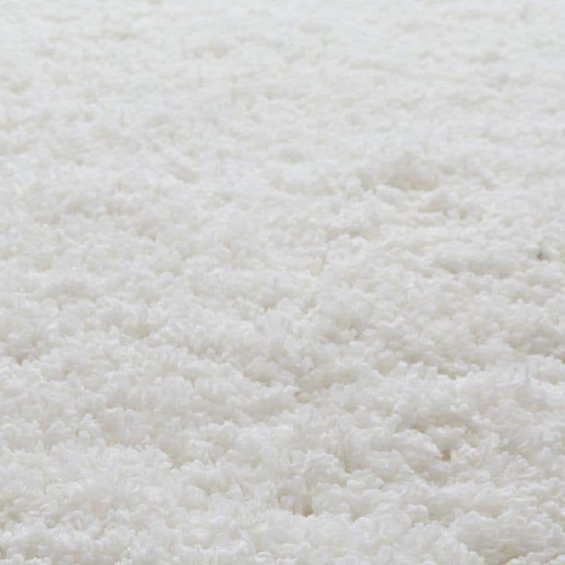 Handmade Solid White Shag Rug