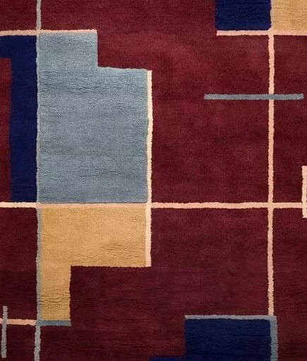 Abstract Rust Bliss Handmade Shag Rug